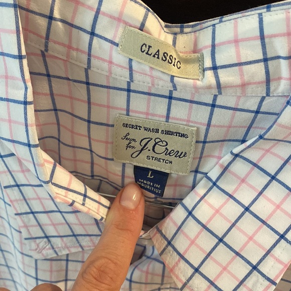 J. Crew Lightweight Stretch Buttondown, L EUC - Picture 2 of 5